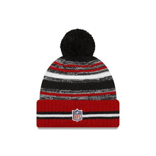 Load image into Gallery viewer, San Francisco 49ers New Era NFL 2021 Sideline Sport Official Pom Cuffed Knit Beanie Red/Black Team Color