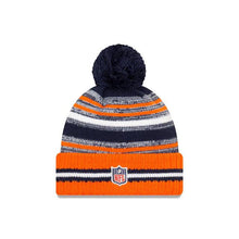 Load image into Gallery viewer, Denver Broncos New Era NFL 2021 Sideline Sport Official Pom Cuffed Knit Beanie Orange/Navy Team Color