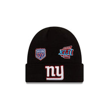 Load image into Gallery viewer, New York Giants New Era NFL Cuffed Knit Beanie Black Team Color Logo (Super Bowl Champions)