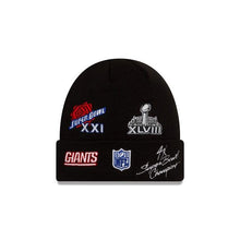 Load image into Gallery viewer, New York Giants New Era NFL Cuffed Knit Beanie Black Team Color Logo (Super Bowl Champions)