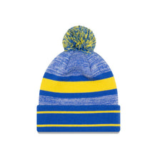 Load image into Gallery viewer, Los Angeles Rams New Era NFL Cuffed Pom Knit Hat Royal Blue/Yellow Team Color Logo