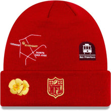 Load image into Gallery viewer, San Francisco 49ers New Era NFL Cuff Knit Team Color Red Crown/Cuff Team Color Logo Super Bowl XXIX City Transit
