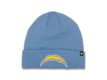 Load image into Gallery viewer, Los Angeles Chargers '47 Brand NFL Cuffed Basic Knit Beanie Sky Blue Crown/Visor Team Color Logo