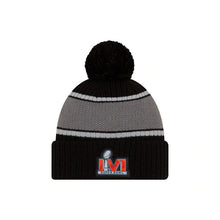 Load image into Gallery viewer, Los Angeles Rams New Era NFL Cuffed Pom Knit Hat Gray/Black Crown/Visor Team Color Logo Super Bowl LVI