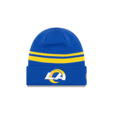 Load image into Gallery viewer, Los Angeles Rams New Era NFL Cuffed Knit Beanie Hat Royal Blue/Yellow Crown/Visor Team Color Logo