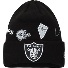Load image into Gallery viewer, Las Vegas Raiders New Era NFL Cuffed Knit Beanie Hat Black Crown/Visor Team Color Logo (Identity)