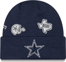 Load image into Gallery viewer, Dallas Cowboys New Era NFL Cuffed Knit Beanie Hat Navy Blue Crown/Visor Team Color Logo (Identity)