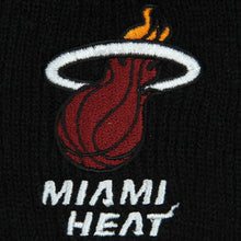 Load image into Gallery viewer, Miami Heat NBA Black Basic Cuffed Knit Beanie Crown/Visor Team Color Logo