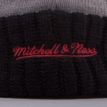Load image into Gallery viewer, Chicago Bulls Mitchell & Ness NBA Pom Knit Beanie Hat Red/Gray/Black Crown/Visor Team Color Logo