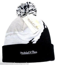 Load image into Gallery viewer, Brooklyn Nets NBA Pom Knit Beanie White/Gray/Black Crown/Visor White Logo (Current Paintbrush)
