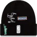 Load image into Gallery viewer, Brooklyn Nets New Era NBA Cuff Knit Team Color Black Crown/Cuff Team Color Logo City Transit
