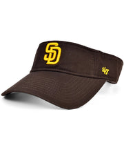 Load image into Gallery viewer, San Diego Padres '47 Brand MLB Visor Brown Crown/Visor Yellow Logo