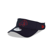 Load image into Gallery viewer, Atlanta Braves New Era MLB Adjustable Visor Navy Crown/Visor Navy/Red Logo (2022 Batting Practice)
