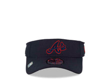 Load image into Gallery viewer, Atlanta Braves New Era MLB Adjustable Visor Navy Crown/Visor Navy/Red Logo (2022 Batting Practice)