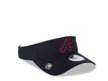 Load image into Gallery viewer, Atlanta Braves New Era MLB Adjustable Visor Navy Crown/Visor Navy/Red Logo (2022 Batting Practice)