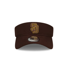 Load image into Gallery viewer, San Diego Padres New Era MLB Adjustable Visor Dark Brown Crown/Visor Dark Brown/Yellow Logo (2022 Batting Practice)