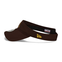 Load image into Gallery viewer, San Diego Padres New Era MLB Adjustable Visor Dark Brown Crown/Visor Dark Brown/Yellow Logo (2022 Batting Practice)