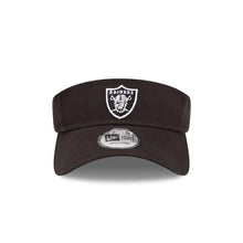 Load image into Gallery viewer, Las Vegas Raiders New Era NFL Visor Black Team Color Logo