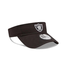 Load image into Gallery viewer, Las Vegas Raiders New Era NFL Visor Black Team Color Logo