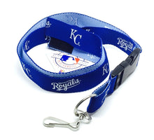 Load image into Gallery viewer, Kansas City Royals MLB 2-Tone Royal Blue/Sky Blue Lanyard with Detachable Buckle