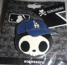 Load image into Gallery viewer, Los Angeles Dodgers MLB White/Black/Royal Blue Skull Toki Doki Lapel Pin