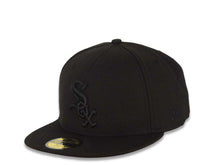 Load image into Gallery viewer, Chicago White Sox New Era MLB 59FIFTY 5950 Fitted Cap Hat Black Crown/Visor Black Logo
