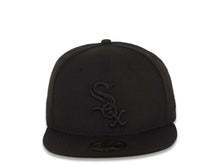 Load image into Gallery viewer, Chicago White Sox New Era MLB 59FIFTY 5950 Fitted Cap Hat Black Crown/Visor Black Logo
