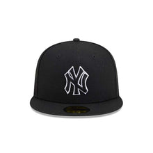 Load image into Gallery viewer, New York Yankees New Era MLB 59FIFTY 5950 Fitted Cap Hat Black Crown/Visor Black/White Logo Gray UV
