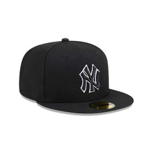 Load image into Gallery viewer, New York Yankees New Era MLB 59FIFTY 5950 Fitted Cap Hat Black Crown/Visor Black/White Logo Gray UV
