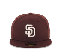 Load image into Gallery viewer, San Diego Padres New Era MLB 59FIFTY 5950 Fitted Cap Hat Maroon Crown/Visor White Logo

