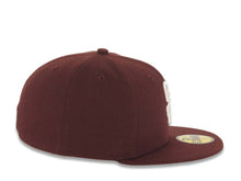 Load image into Gallery viewer, San Diego Padres New Era MLB 59FIFTY 5950 Fitted Cap Hat Maroon Crown/Visor White Logo
