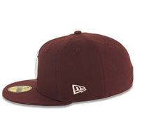 Load image into Gallery viewer, San Diego Padres New Era MLB 59FIFTY 5950 Fitted Cap Hat Maroon Crown/Visor White Logo
