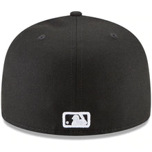 Load image into Gallery viewer, New York Mets New Era MLB 59Fifty 5950 Fitted Cap Hat Black Crown/Visor White Logo
