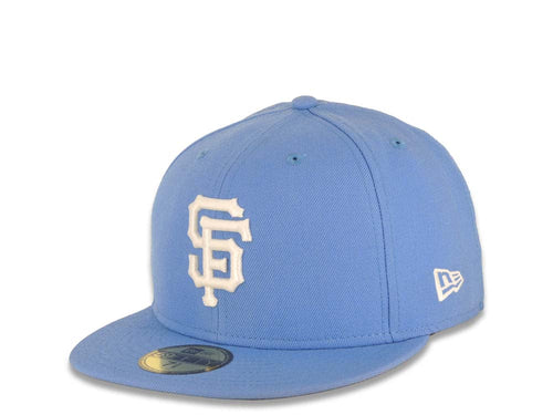San Francisco Giants New Era MLB 59FIFTY 5950 Fitted Cap Hat Sky Blue Crown/Visor White Logo