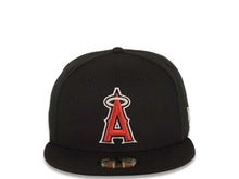 Load image into Gallery viewer, Los Angeles Anaheim Angels New Era MLB 59 FIFTY 5950 Fitted Cap Hat Black Crown/Visor Team Color Logo
