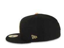 Load image into Gallery viewer, Los Angeles Dodgers New Era MLB 59FIFTY 5950 Fitted Cap Hat Black Crown/Visor Metallic Gold Upside Down Logo 100th Anniversary Side Patch Green UV
