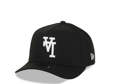 Load image into Gallery viewer, Los Angeles Dodgers New Era MLB 9FORTY 940 Adjustable A-Frame Cap Hat Black Crown/Visor White Upside Down Logo 40th Anniversary Side Patch Gray UV
