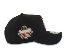 Load image into Gallery viewer, Los Angeles Dodgers New Era MLB 9FORTY 940 Adjustable A-Frame Cap Hat Black Crown/Visor White/Metallic Gold/Red Logo With Fire 40th Anniversary Side Patch
