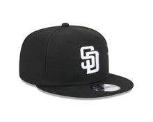 Load image into Gallery viewer, San Diego Padres New Era MLB 9FIFTY 950 Snapback Cap Hat Black Crown/Visor White Logo (City Art)
