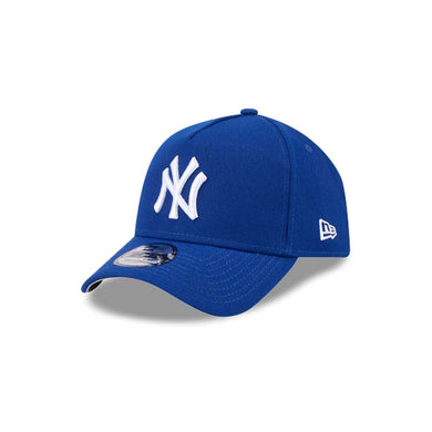 New York Yankees New Era MLB 9FORTY 940 Adjustable A-Frame Cap Hat Royal Blue Crown/Visor White Logo Gray