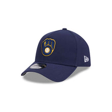 Load image into Gallery viewer, Milwaukee Brewers New Era MLB 9FORTY 940 Adjustable A-Frame Cap Hat Navy Blue Crown/Visor Team Color Logo
