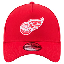 Load image into Gallery viewer, Detroit Red Wings New Era NHL 9FORTY 940 Adjustable A-Frame Cap Hat Red Crown/Visor Team Color Logo
