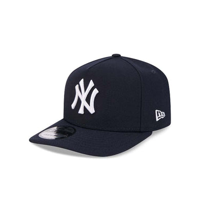 New York Yankees New Era MLB 9FIFTY 950 Snapback A-Frame Cap Hat Navy Blue Crown/Visor White Logo