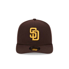 Load image into Gallery viewer, San Diego Padres New Era MLB 9FIFTY 950 Snapback A-Frame Cap Hat Brown Crown/Visor Yellow Logo

