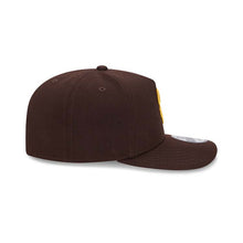 Load image into Gallery viewer, San Diego Padres New Era MLB 9FIFTY 950 Snapback A-Frame Cap Hat Brown Crown/Visor Yellow Logo
