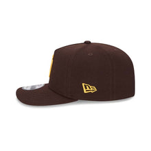 Load image into Gallery viewer, San Diego Padres New Era MLB 9FIFTY 950 Snapback A-Frame Cap Hat Brown Crown/Visor Yellow Logo

