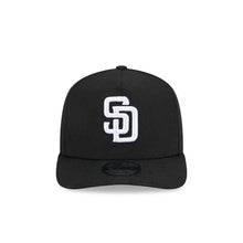 Load image into Gallery viewer, San Diego Padres New Era MLB 9FIFTY 950 Snapback A-Frame Cap Hat Black Crown/Visor White Logo
