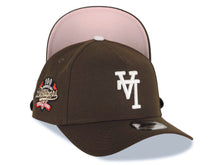 Load image into Gallery viewer, Los Angeles Dodgers New Era MLB 9FORTY 940 Adjustable A-Frame Cap Hat Brown Crown/Visor White Upside Down Logo 100th Anniversary Side Patch Pink UV
