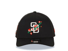Load image into Gallery viewer, San Diego Padres New Era MLB 9FORTY 940 Adjustable A-Frame Cap Hat Black Crown/Visor White/Red With Rose Logo 40th Anniversary Side Patch Gray UV
