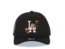 Load image into Gallery viewer, Los Angeles Dodgers New Era MLB 9FORTY 940 Adjustable A-Frame Cap Hat Black Crown/Visor White/Red With Rose Logo Stadium Side Patch Gray UV
